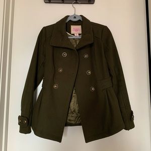 Olive Green Peacoat XS